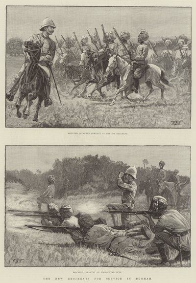 The New Regiments for Service in Burmah by William Barnes Wollen